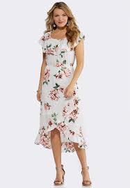 Crepe Ruffled Floral Dress Junior Misses Cato Fashions Cato Fashion Fashion Floral Dress