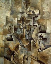 Violin and candlestick, 1910 - Georges Braque - WikiArt.org