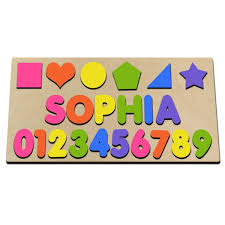 Our quality kids name puzzles can be personalized! For Wholesale Personalized Wooden Name Puzzle With Numbers And Shapes Montessori Toy Wholesale Prices Maaun Net