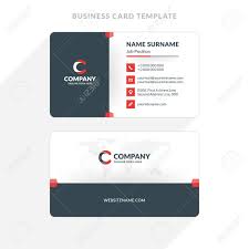 The most common double sided business cards material is paper. Creative And Clean Double Sided Business Card Template Red And Black Colors Flat Design Illustration Stationery Design Royalty Free Cliparts Vectors And Stock Illustration Image 65604549