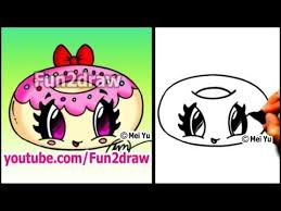Fun2draw Donut Fun2draw Easy Drawings Cute Drawings