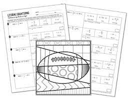 It's an activity to work on the fruit and colors vocabulary, is and are to be verb forms. Literal Equations Coloring Activity By All Things Algebra Tpt