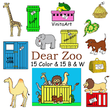 Dear Zoo Storybook Clip Art Printable Coloring Pages Etsy Dear Zoo Dear Zoo Book Story Books Illustrations