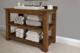 This old cabinet used to function as a dining room buffet but now works. Rustic Bathroom Vanity Buildsomething Com