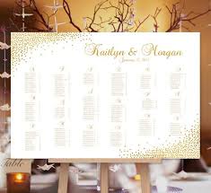 Wedding Seating Chart Poster Confetti Gold Print Ready Digital File
