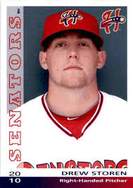 2010 Harrisburg Senators Grandstand #23 Drew Storen Indianapolis Indiana IN  Card