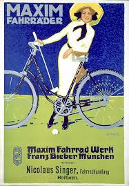 Plakat Maxim Fahrrader Maxim Fahrradwerk Franz Bieber Munchen Um 1910 Fahrrad Plakat Bilder