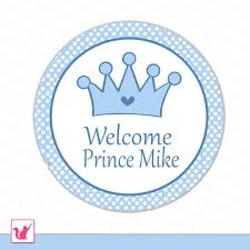 Birthday Crown For Boy Printable Prince Favor Labels Prince Favor Tags Prince Stickers Etsy In 2020 Baby Shower Gift Favors Printable Personalized Sticker Labels