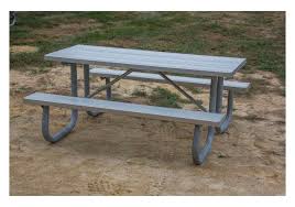 12 Ft Aluminum Picnic Table With Galvanized Welded Frame Garden Picnic Picnic Table Wooden Picnic Tables