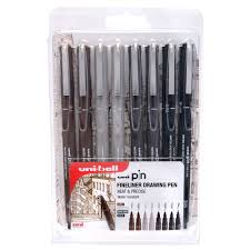 Линеры (маркеры) aliexpress manga 0.4 fineliner copic sketch 24 colors marcadores (no stabilo point88) markers drawing finecolour marker graffiti desenho. Uni Pin Fineliner Drawing Pen Set Of 8 Assorted Colours Craftyarts Co Uk