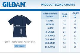 Gildan Size Chart Gildan Activewear T Shirts Whole Sale