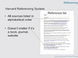 Entries should be arranged in alphabetical order by authors' last names. Barbara White School Of Information Technology Referencing Harvard Referencing System In Text References Paraphrasing Someone Else S Ideas In Your Work Ppt Download