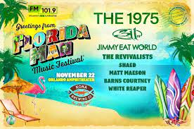 You can find music events of all genres: Florida Man Music Festival Bungalower