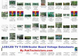 lcd led tv t con scaler board voltage datasheets collection free download led tv electronic circuit projects sony led