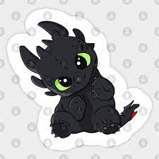 See more ideas about baby dragon, cute dragons, dragon art. Cute Baby Dragon Toothless From Cartoon How To Train Your Dragon Toothless The Dragon Aufkleber Teepublic De