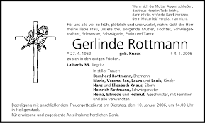 Rottmann ✓ finden sie mehr zu dr. Gerlinde Rottmann Traueranzeige Trauer Infranken De