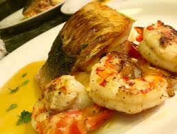 Mediterranean Seabass Lubina With Beurre D Agrumes And Tunisian Lemon Scented Prawns Food Sea Bass Prawn