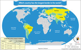 Which Country Has The Longest Border In The World Answers Border World Southern Ocean