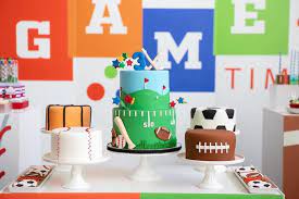 Sports party supplies tableware set 24 9 plates 24 7 plate 24 9 oz. Kara S Party Ideas It S Game Time Sports Birthday Party Kara S Party Ideas