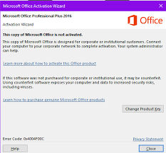 If you don't see an activate product key button, your software is already activated, and you don't need to do anything. What To Do If Microsoft Office Activation Wizard Won T Work