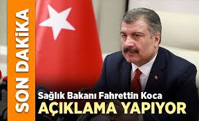 Sosyal medya platformu twitter üzerinden son dakika corona virüsü açıklaması yapan sağlık bakanı fahrettin koca, saat 16.15'te basin toplantimiz var. Saglik Bakani Fahrettin Koca Aciklama Yapiyor