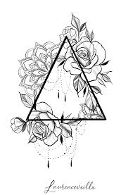 Triangle Rose Mandala Chain Tattoo Design Laurenceveillx Mandala Tattoo Design Chain Tattoo Rose Tattoo Design