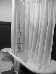 Look Riser Mounted Claw Foot Tub Shower Caddy Clawfoot Tub Shower Clawfoot Tub Bathtub Shower Combo