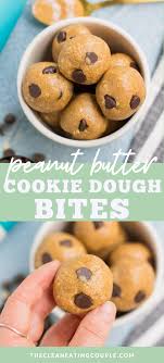 Healthy Peanut Butter Cookie Dough Bites Recette Idee Repas Facile Recettes De Cuisine Smoothie Recette