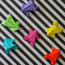 Try looking at patterns for a facet table or perhaps a sideboard. Jumping Origami Frog Instructions
