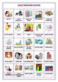 Daily Routines Poster Daily Routine Kids Daily Routine Worksheet Daily Routine