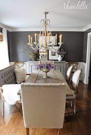 Pick narrow chairs to fit in more seats. Favorite Things Friday Dear Lillie Dining Room Small Farmhouse Dining Room Dining Room Makeover
