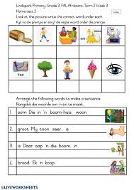 Subject line, greeting, email body, and closing. Grade 3 Fal Afrikaans Term 2 Week 3 Home Test Friday Worksheet