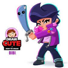 Bibi is an epic brawler who attacks with a baseball bat, hitting enemies in a close range arc. How To Draw Bouble Gum Bibi Super Easy Brawl Stars Draw It Cute