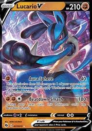 Want to discover art related to lucario? Lucario V Aura Sphere Beatdown Smash Pokemon Cardmarket