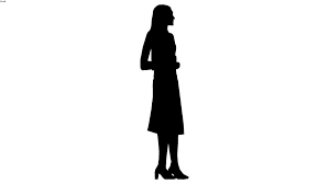 This video is about tree, tree branches, woman. 2d Silhouette Woman In An Office 3d Warehouse