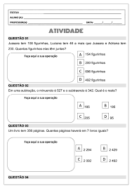 Blog Educacao E Transformacao Matematica 4 Ano