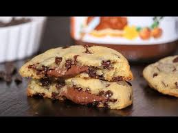 Chocolate Chip Nutella Cookies How Tasty Channel Youtube American Cookies Recipe Gooey Chocolate Chip Cookies Chocolate Chip Cookies