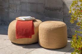 Jute Pouf Stools Outdoor Skyline Design It's soft velvet makes it feel as good as it looks!