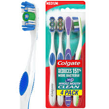 There are now toothbrushes available which have tongue cleaners on their back in form of small ridges. Colgate 360 Toothbrush With Tongue And Cheek Cleaner Medium 4 Count Caja Usa
