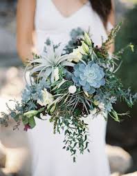 Classics like roses, peonies, lilies, callas, ranunculus, baby's one flower wedding bouquets with greenery. 20 Succulent Wedding Bouquets Perfect For The Boho Bride Martha Stewart