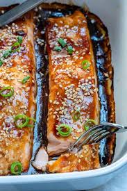 Baked Teriyaki Salmon Recipe In 2020 Salmon Teriyaki Recipe Salmon Recipes Baked Teriyaki Salmon