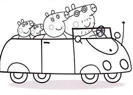 Maybe you would like to learn more about one of these? Peppa Pig Family Going To Town With Car Coloring Page Coloring Sky Peppa Pig Coloring Pages Pig Coloring Page Peppa Pig Colouring
