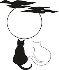 Black Cat White Cat Vinyl Decal Wall Sticker Wall Tattoo Cat Tattoo Black Cat Tattoos Cat Outline