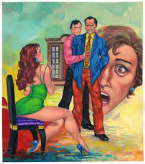 ORIGINAL PINUP PAINTING COMIC ART by OSCAR BAZALDUA & SILVA Almas Perversas  #193 | eBay