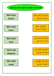 Check spelling or type a new query. Niat Solat 5 Waktu Worksheet