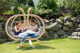 Entdecken sie den scandi look von hay design! Hanging Chair With Stand Globo Royal Taupe Brown Hammockgiant Com