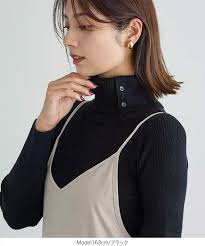 きなこGrant BiBi光電子インナー黒 ＬＬ タートルネック きなこGrant BiBi光電子インナー黒 LL タートルネック