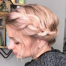 19 Cute Easy Updos For Short Hair Short Hair Updo Short Bob Hairstyles Short Hair Styles