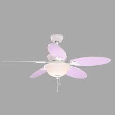 Hampton Bay Harper Iii 44 In Indoor White Ceiling Fan With Light Kit Am214 Wh The Home Depot White Ceiling Fan Ceiling Fan Pink Ceiling Fan