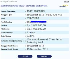 Ini persyaratan dan cara mencairkan deposito bri sebelum jatuh tempo dengan mudah dan cepat! Pencairan Deposito Bank Mandiri Jangka Waktu 3 Bulan Belum Jatuh Tempo Blog Rivaekaputra Com